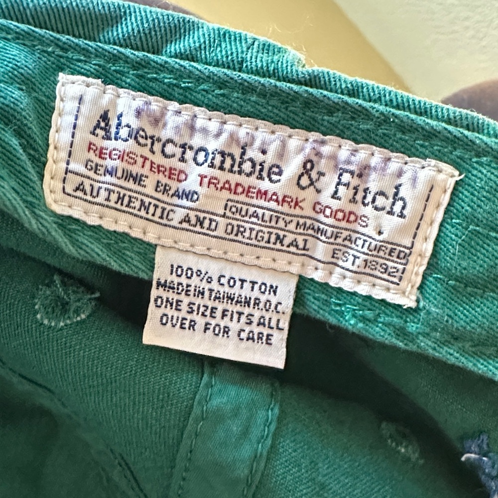 Abercrombie Vintage Green and Finch Logo Cap AF logo made of 100% cotton - Picture 8 of 13